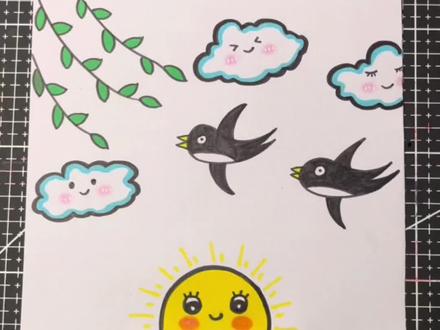 好看又简单的春天主题画,春天来啦,万物复苏,春暖花开,一幅充满春天气息的主题画#简笔画 #拥抱春天主题画 #创意美术 #亲子简笔画 @DOU+上热门 @抖音创作者中心 @DOU+小助手 #上热门