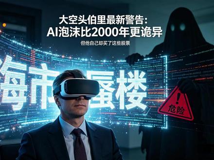 大空头伯里最新警告:AI泡沫比2000年更诡异 但他自己却买了这些股票
#AI泡沫 #美股 #投资逻辑 #伯里 #科技趋势