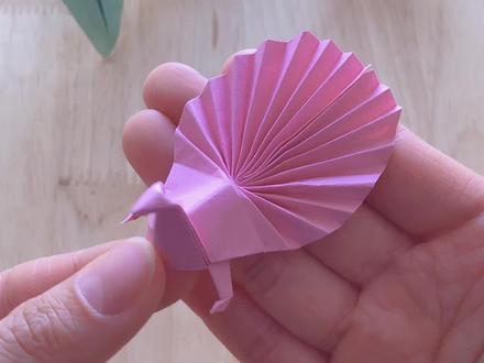 折一只可以开屏的孔雀#手工折纸 #折纸 #手工折纸教程 #手工教程 #折纸教学