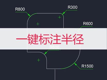 CAD一键标注圆弧半径#cad教程 #装修设计 #全屋定制 #cad入门教程