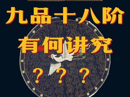 明清官服中的“补子”是什么?九品十八阶分别是什么图样?对应怎样等级?#补子 #九品十八阶 #当朝一品 #传统文化