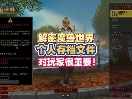 解密魔兽世界个人存档文件,对玩家很重要! #魔兽世界 #魔兽世界怀旧服 #巫妖王之怒