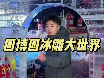 不在尔滨在东营!冰雪大世界抓紧来打卡!!#津品惠推荐 #东营园博园 #冰雕大世界 #雪乡#戏雪