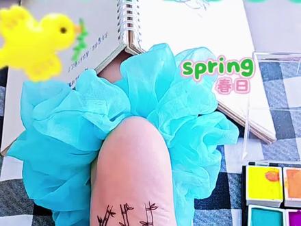 春日主题的儿童画—春笋#儿童画#春日#画画打卡 #脚丫画