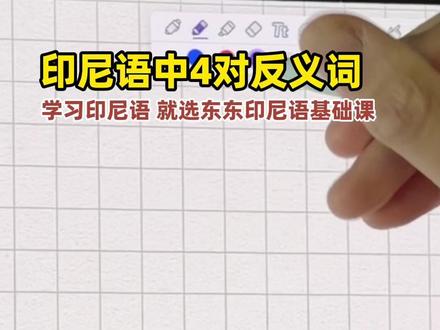 这几组常见的印尼语反义词对同学们都掌握了吗 #印尼语 #学习印尼语 #印度尼西亚 #印尼语教程 #东东印尼语