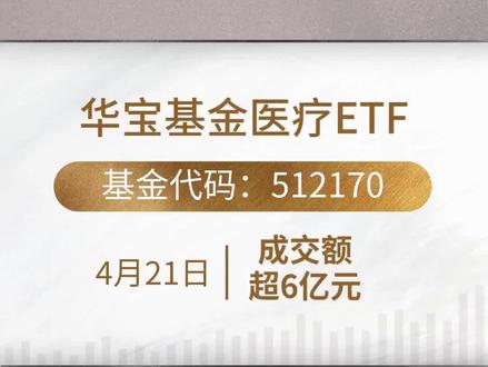 医疗ETF(512170)4月21日成交额超6亿元,年初至今规模增长43.48亿元#ETF #医疗 #财经