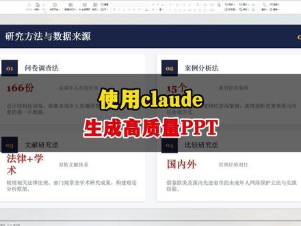 使用claude,生成高质量PPT#人工智能 #科研 #PPT #claude #数据分析