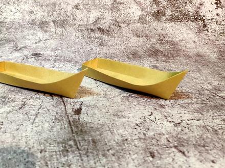 折纸教程,小舢板,一叶之舟,时而随细浪起伏,时而顺微风旋舞 #小舢板 #折纸船 #乌篷船 #三维立体折纸