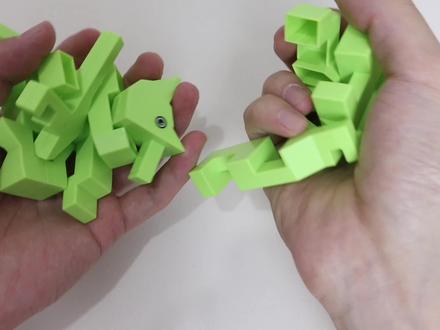 鲁班动物锁:犀牛!益智烧脑 #玩具开箱 #鲁班锁 #益智