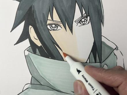 直接徒手勾画一期宇智波佐助,威思立三代马克笔简单上色。 #绘画过程 #宇智波佐助 #写轮眼 #万花筒写轮眼 #跟着抖音学画画 @抖音小助手
