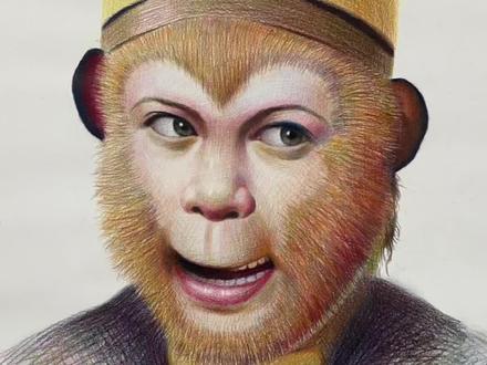 怎么用彩铅画一个孙悟空呢,会很难吗?这张作品我用的是绿盒装的辉柏嘉,康颂素描纸,大约画了五小时#彩铅#美术生#画画接龙