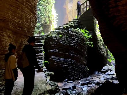 路线行程:集合广场→热身道→能量补给站(飞雾洞)→飞雾谷→僰王迷石幻阵→僰王大瀑布(千佛岩)→僰王密道(僰王寨+僰王藏宝洞)→桫椤谷→步步高升→终点→舒缓道。
路线特色:全长3公里,大约需要2小时走完。沿途不仅能欣赏到峡谷、溪流、千层岩、一线天、飞来石等地质景观,还能了解古僰文化,是身体锻炼与心灵洗礼的绝佳路线。
主要景点:飞雾谷绿竹覆盖,潭幽瀑靓;僰王迷石幻阵奇石形成于志留纪时期,充满神秘色彩;僰王大瀑布由飞雾谷和落魂湾两处流水汇合形成,气势磅礴;僰王密道是古僰密道的精华,据说藏有僰人宝藏;桫椤谷遍布桫椤树,这些树距今已有三亿多年历史,是国家一级重点保护植物。#僰王山#古僰密道#新徒步路线#景点打卡 #周边游