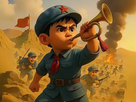 红色经典故事《冲锋号-竖屏版》演讲比赛视频背景素材PPT 本期故事主要讲述了1935年红军在陕北时遇见了一个名叫山娃的小孩子,他原本在山里孤零零地生活着,被红军叔叔们发现后大家帮他洗澡换衣,教他认字和讲故事,山娃很快就学会了吹冲锋号,从一个笨手笨脚的初学者变成响亮的吹号手,后来在一次重要战斗中当吹号员叔叔受伤时,山娃勇敢地冲出去捡起号角吹响冲锋号,红军战士们听到号声一鼓作气击败敌人并取得胜利的故事。同时这个故事也告诉我们小朋友,就像山娃一样,只要我们不怕苦不怕累,坚持练习和学习新本领,就能变得更强更有能力,还要学着勇敢帮助他人,承担起责任做个有担当的好孩子。#红色故事#红色故事我来讲#红色故事演讲#课堂表演#冲锋号