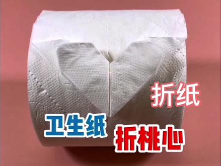 折纸《卫生纸桃心》#折纸 #简单折纸 #手工 #折纸教程