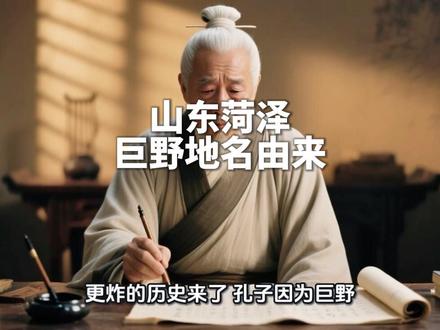 山东菏泽巨野县地名由来 #菏泽 #巨野 #历史故事 #地名由来 #城市记忆