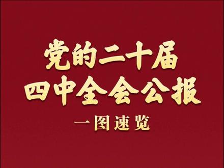 党的二十届四中全会公报一图速览#学习新语