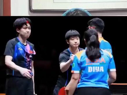 孙颖莎一晚上连赛两场