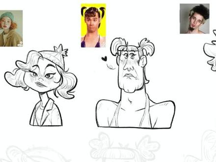 改画风不用临摹,抓这一个底层逻辑就够了! #零基础学画画 #可乐与羽训练营 #欧美卡通 #照片转插画 #绘画教程