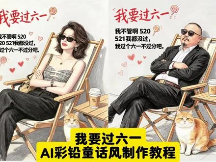我要过六一,520、521我都没过,我就想过个六一不过分吧 AI 彩铅童趣风 AI 彩铅童趣风指令 AI 彩铅童趣风素材 六一快乐 六一儿童节 六一儿童节文案#小云雀AI #小云雀AI一键图片设计#抖音玩法合伙人计划#六一儿童节#我要过六一