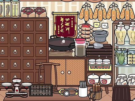 米加中式庭院中药铺大门区和院子小房间的布置教程来啦 #米加小镇#米加小镇日常vlog
