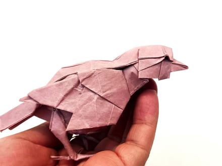 很萌很Q的折纸麻雀教学(第二部分)