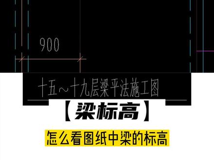 图纸中的梁标高怎么看#工程人 #建筑工地 #工地