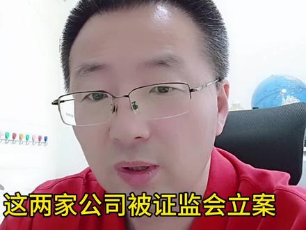 这两家公司被证监会立案