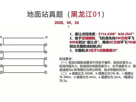 黑龙江01地面站0通过率,空域限制题解析#地面站 预规划#华科尔地面站 #黑龙江01地面站真题@小益无人机