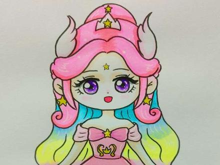 画极光萌可拟人版 #奇妙萌可 #极光萌可 #画极光萌可拟人 #画奇妙萌可 #乐美公主