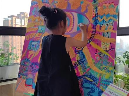 小女孩真的要爱张艺凡一辈子啦 #张艺凡 #温暖 #暖心#涂鸦