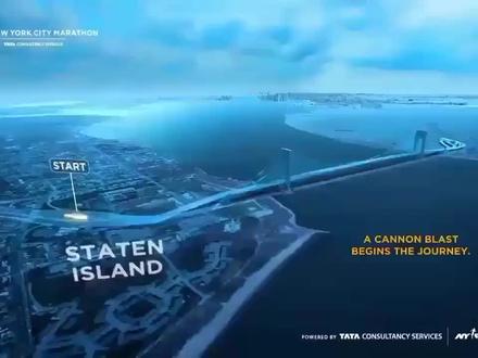 2021纽约马拉松动态路线图:#马拉松