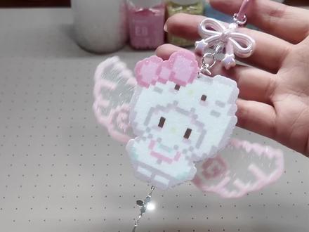 保姆级教程👉会动的kitty拼豆🪽#展示你的手工diy成果 #拼豆 #拼豆教程 #拼豆日常 #kitty猫