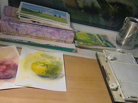 水彩画橘子#水彩 #水彩教程 #画橘子