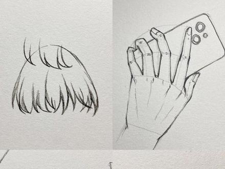 手有吧,点赞收藏会吧#画画 #手绘 #动漫手绘 #二次元 #头发画法