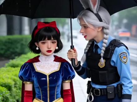 兔子警官帮助白雪公主走出困境#动画片 #儿童动画 #白雪公主 #二次元