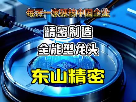 每天介绍一家中国硬核企业——东山精密 国内精密制造龙头,横跨消费电子、新能源、通信多赛道的全能型零部件巨头#中国算力崛起 #东山精密 #中国工厂 #芯片科技突破 #庐陵剑客