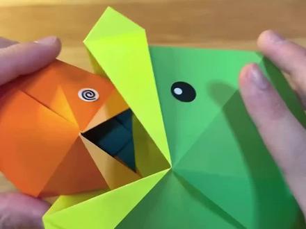 太有创意了,大鱼吃小鱼折纸#折纸 #手工diy #亲子手工