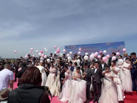 吴克群来谢尔塔拉集体婚礼了 太帅了,吴克群空降谢尔塔拉520集体婚礼活动#集体婚礼
