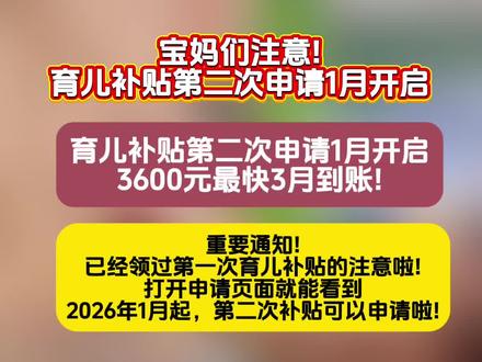 #育儿补贴#育儿补贴第二次申请#育儿补贴金