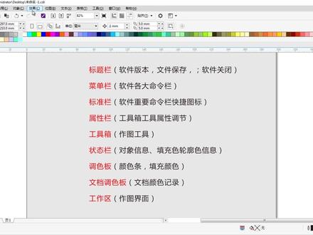 cdr界面栏认识完结篇 #平面