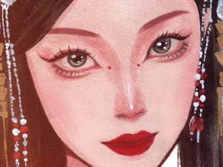 画纸:我不背这锅#手绘 #画画 #水彩 #狐狸出嫁仿妆