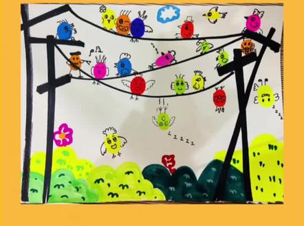 4-5岁儿童画
电线杆上的小鸟
#少儿美术教育 #一起学画画 #一起学画画是件开心又幸福的事儿 #画画