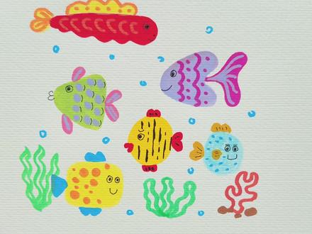 #简笔画教大家画简笔画 #创作者中心 #创作灵感 #画小鱼 #零基础绘画教程 三步学画小鱼,零基础的福音来啦~