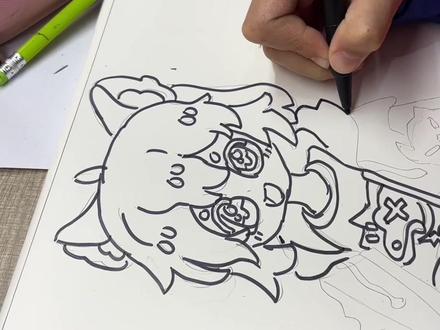 #爱画画的宝贝 动漫人物手绘#罗小黑