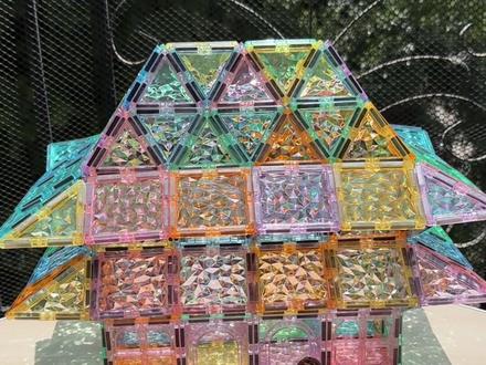 磁力片的1000种玩法:房子 #磁力片 #磁力片玩法