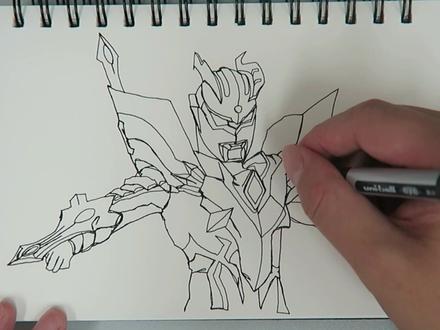 一笔画终极赛罗奥特曼