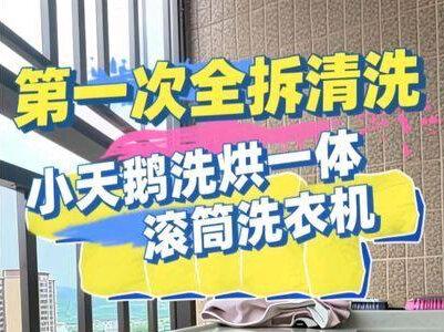 第1期:小天鹅洗烘一体滚筒洗衣机全拆清洗,不要用洗衣粉#洗衣机清洁 #家电清洗 #小天鹅洗衣机 #空调清洗