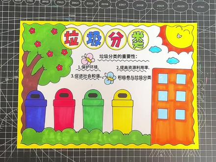 垃圾分类手抄报,垃圾分类保护环境#小学生手抄报