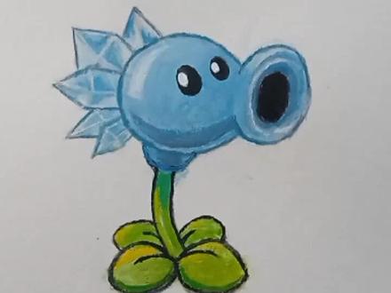 大家好呀,今天教大家画一个寒冰射手。#画画 #一起学画画 #画画教程 #画画的baby #植物大战僵尸 #寒冰射手