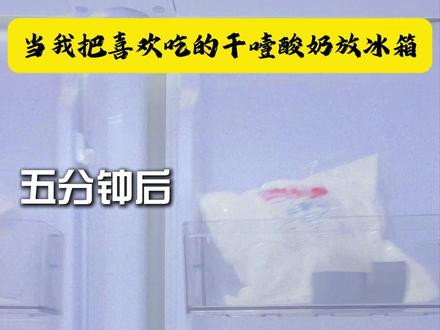 当我把我最爱吃的干噎酸奶放到冰箱里,于是……#干噎酸奶 #干噎酸奶碗 #网红零食